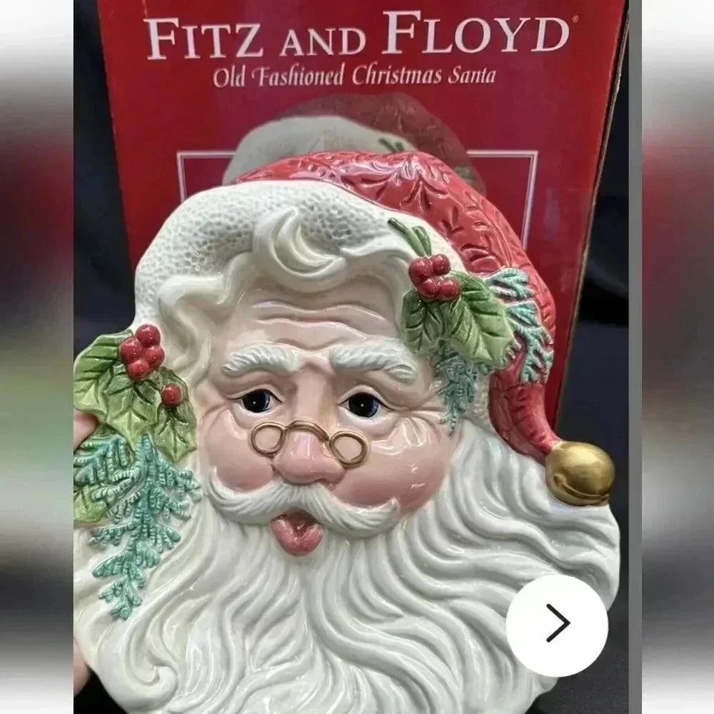 Fitz & Floyd Old Santa Canape Plate - Picture 3 of 6